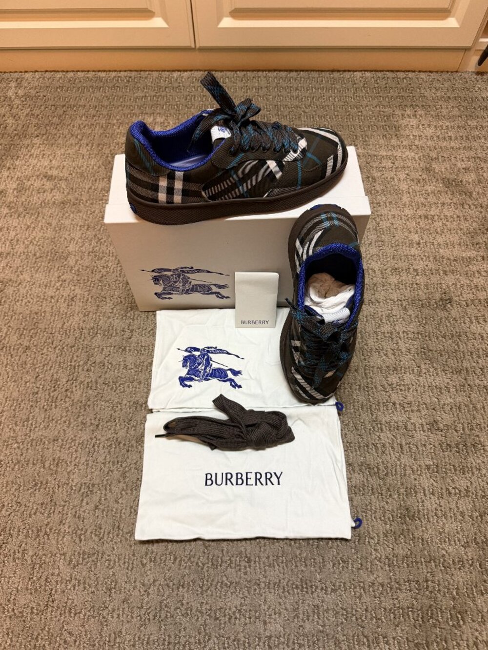 Burberry - Check Terrace Sneakers - Men's Size 44.5